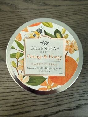 Green Leaf Orange & Honey Sweet Citrus Candle